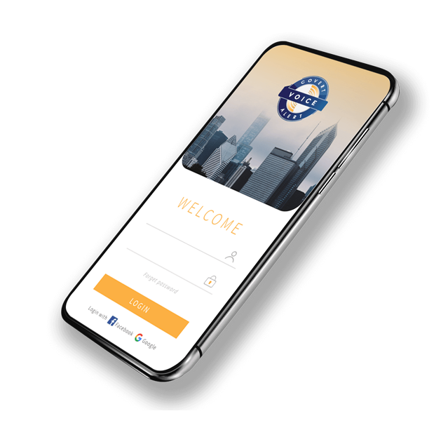 Covert Alert App Login Screen